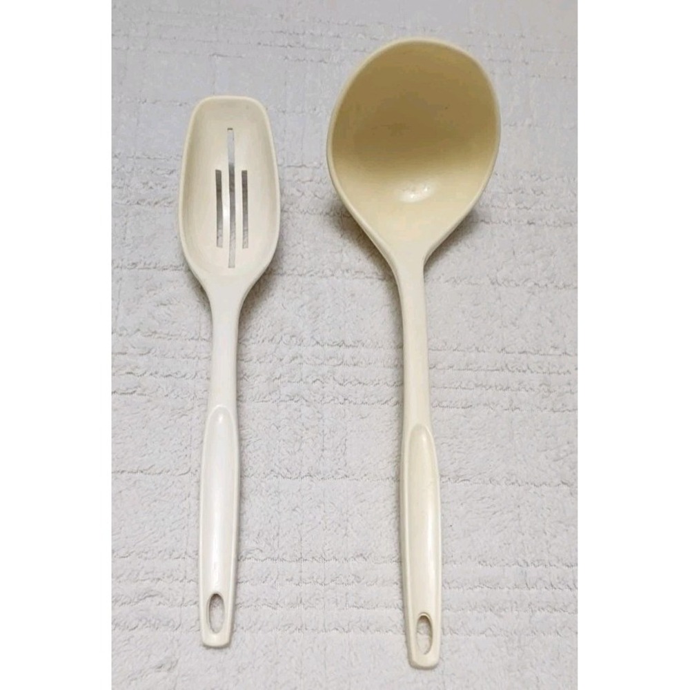 2 Foley Nylon Slotted Draining Spoon & Ladle Kitchen Utensils Vintage
